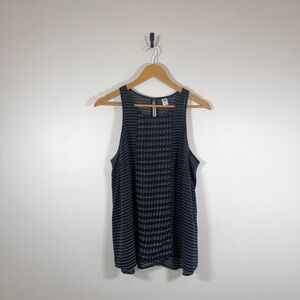 Old Navy Black Bohemian Patterned Tank Top